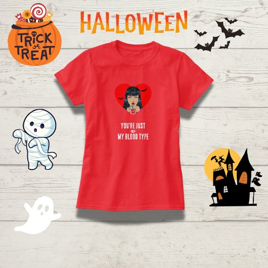 「あなたは俺の血液型じゃない」ヴァンパイアおもしろいン Tシャツ