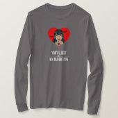 「あなたは俺の血液型じゃない」ヴァンパイアおもしろいン Tシャツ (デザイン正面)