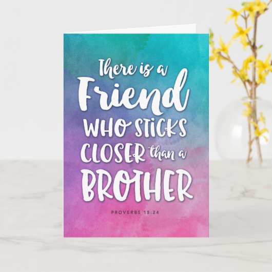 あなたは兄弟よりも親しい友人 カード (黄色い花)