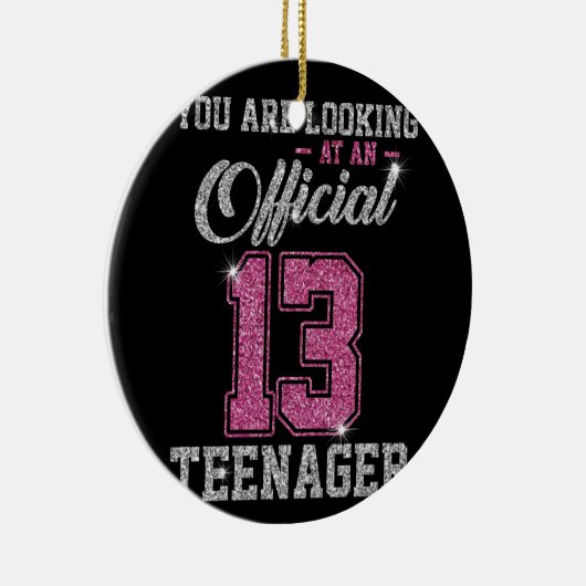 あなたは公式の1310代の若者を見ている セラミックオーナメント (右)