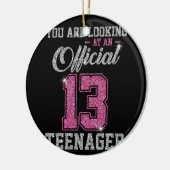 あなたは公式の1310代の若者を見ている セラミックオーナメント (左)