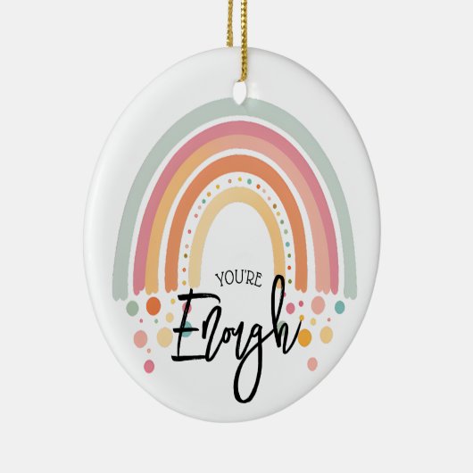 あなたは前向き十分な肯定賜物 セラミックオーナメント (右)