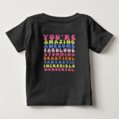 あなたは前向き素晴らしいTシャツ ベビーTシャツ (裏面)