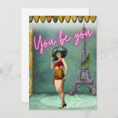 あなたは力を与えるヴィンテージの女ポップ・アートのの芸術 (正面/裏面)