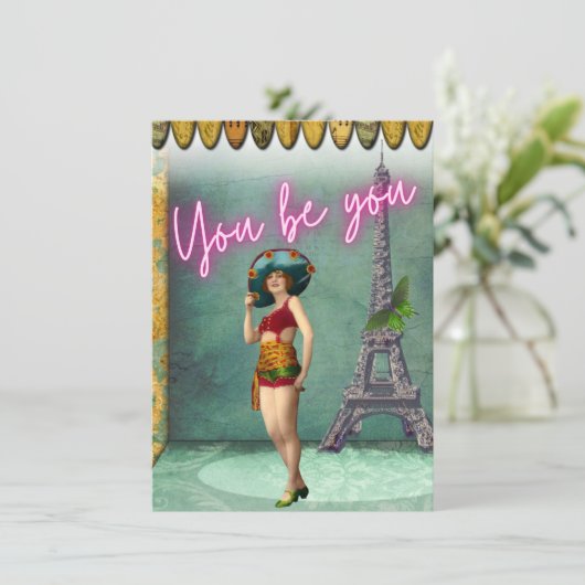 あなたは力を与えるヴィンテージの女ポップ・アートのの芸術 (スタンド正面)