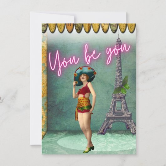 あなたは力を与えるヴィンテージの女ポップ・アートのの芸術 (正面)