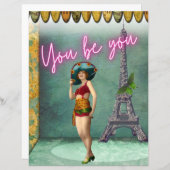 あなたは力を与えるヴィンテージの女ポップ・アートのの芸術 (正面/裏面)