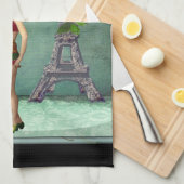 あなたは力を与えるヴィンテージの女ポップ・アートのの芸術 キッチンタオル (四つ折り)