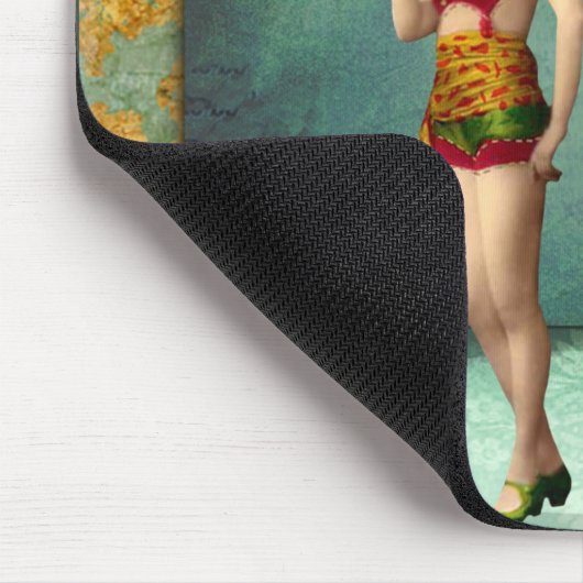 あなたは力を与えるヴィンテージの女ポップ・アートのの芸術 マウスパッド (コーナー)