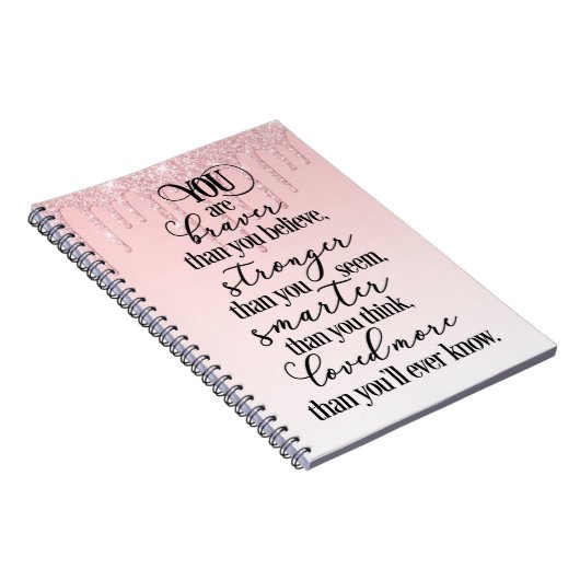 あなたは勇敢で強く愛頭が切れるされる… ノートブック (右側)