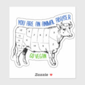 あなたは動物の虐待、ビーガン行動である シール (シート)