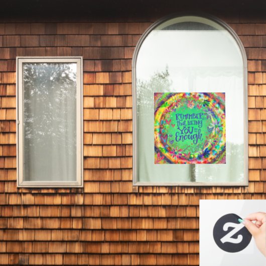 あなたは十分だ 「インスピリビティ」 ウィンドウステッカー ウィンドウサイン (ホームウィンドウ)