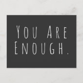 あなたは十分だ | インスピレーションをくれる言葉のアートグラフィック ポストカード (正面)