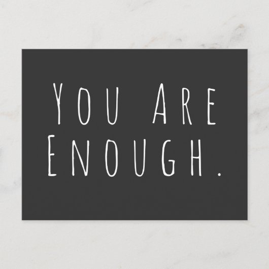 あなたは十分だ | インスピレーションをくれる言葉のアートグラフィック ポストカード (正面)