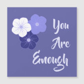 "あなたは十分だ"紫色の花磁気カード (正面)