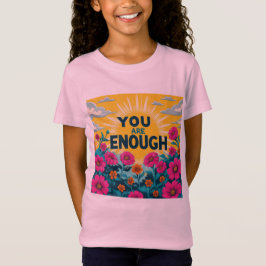 あなたは十分である – 児童向けポジティブメッセージグラフィックTシャツ Tシャツ