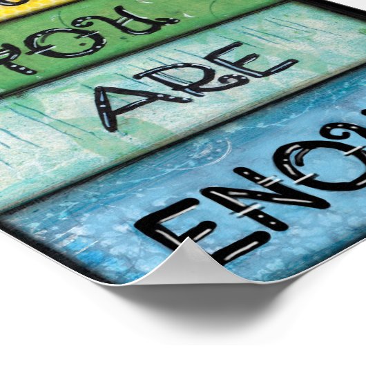 あなたは十分である – 完全主義者のための芸術 ポスター (角)