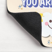 あなたは十分である – 暖かいベージュフラワーマウスパッド マウスパッド (コーナー)