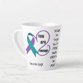 "あなたは十分である"癒し希望ミニマリスト引用文 カフェラテマグ (左アングル)