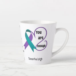 "あなたは十分である"癒し希望ミニマリスト引用文 カフェラテマグ