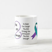 "あなたは十分である"癒し希望ミニマリスト引用文 コーヒーマグカップ (中央)