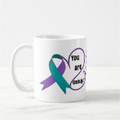 "あなたは十分である"癒し希望ミニマリスト引用文 コーヒーマグカップ (左)