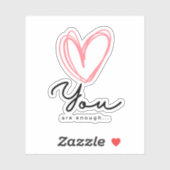 あなたは十分である – 自己愛のハート シール (シート)