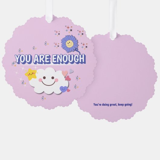 あなたは十分なスケーラブルオーナメント- Happy Cloud & オーナメントカード (正面/裏面)