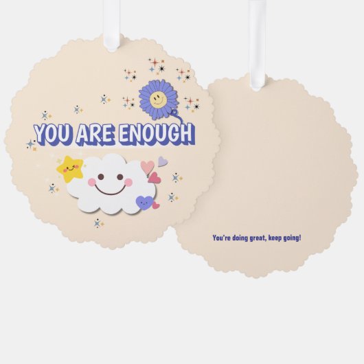 あなたは十分なスケーラブルオーナメント- Happy Cloud & オーナメントカード (正面/裏面)