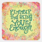 あなたは十分な勇気付けられるトレンディーインスピレーション スクエアシール (正面)