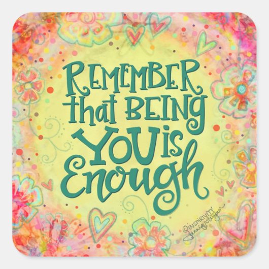 あなたは十分な勇気付けられるトレンディーインスピレーション スクエアシール (正面)