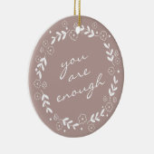 あなたは十分な引用文マスタイリッシューヴフローラリース セラミックオーナメント (右)