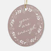 あなたは十分な引用文マスタイリッシューヴフローラリース セラミックオーナメント (左)