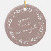 あなたは十分な引用文マスタイリッシューヴフローラリース セラミックオーナメント (裏面)