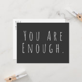 あなたは十分な感動的引用文白黒 カード (正面/裏面インサイチュ)