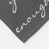 あなたは十分な感動的引用文白黒 フリースブランケット (角)