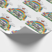 あなたは十分な虹の花蝶 ラッピングペーパー (角)