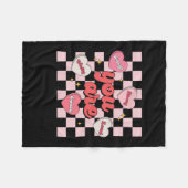 あなたは十分に愛されているバレンタインデー価値のあるハートCo フリースブランケット (正面(横))