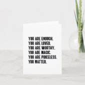 あなたは十分に愛される価値のある魔法高価 カード (正面)