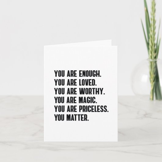 あなたは十分に愛される価値のある魔法高価 カード (正面)