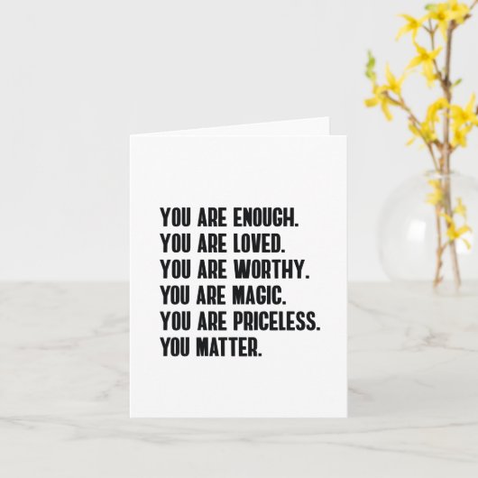 あなたは十分に愛される価値のある魔法高価 カード (黄色い花)