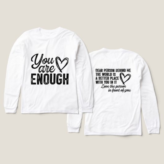 あなたは十分に素晴らしい トライブレンドＴシャツ (デザイン 正面＆背面)
