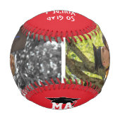 あなたは卒業して嬉しい2フォトモノグラム卒業 野球ボール (裏面)