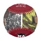 あなたは卒業して嬉しい2フォトモノグラム卒業 野球ボール (裏面)