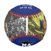 あなたは卒業して嬉しい2フォトモノグラム卒業 野球ボール (裏面)