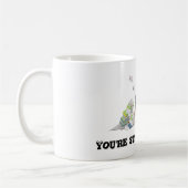 あなたは単にベスト。パーソナライズな文字 コーヒーマグカップ (左)