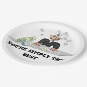 あなたは単にベスト。パーソナライズな文字 ペーパープレート (アングル)