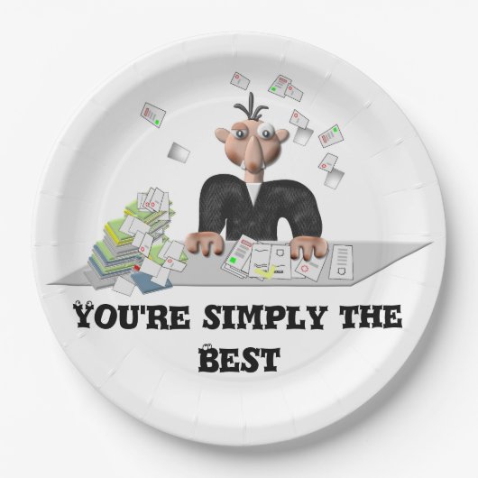 あなたは単にベスト。パーソナライズな文字 ペーパープレート (正面)