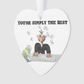 あなたは単に最高の文字 オーナメント (正面)