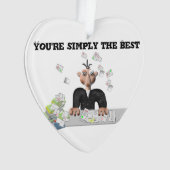 あなたは単に最高の文字 オーナメント (正面)